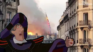 Hellfire But With Notre Dame Cathedral Engulfed In Flames