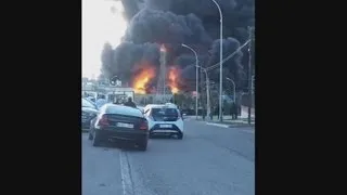 Испания: из-за пожара на химзаводе пострадал по меньшей мере один человек
