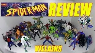 Review Coleção Spider-man Animated ToyBiz década de 90 - Todos os vilões do Homem Aranha Pré-Legends