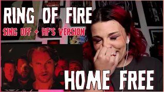 REACTION | HOME FREE "RING OF FIRE" (SING OFF + HF'S VERSION)
