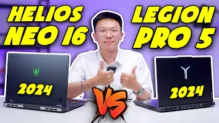 So sánh Predator Helios Neo 16 vs Legion Pro 5 (2024) Laptop gaming Acer đã vượt Lenovo về mọi mặt ?