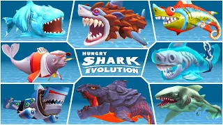 ALL SPECIAL SHARKS in Hungry Shark Evolution