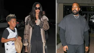 Kim Kardashian And Kanye West Watch Saint's Game From Opposite Ends Of The Court