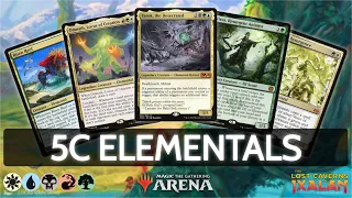 ⚪🔵⚫🔴🟢 5C Elementals | MTG Arena | Explorer | BO3 |The Lost Caverns of Ixalan