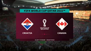 Croatia vs Canada - FIFA 23 Gameplay (Simulation) Prediction (11/27/22) - Qatar 2022 World Cup