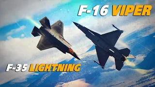 DOGFIGHT | F-35 Lightning Vs F-16 Viper | Digital Combat Simulator | DCS |