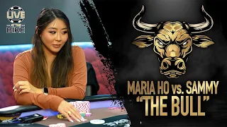 MARIA HO Battles Sammy "The Bull" and the Boys! ♠ Live at the Bike!
