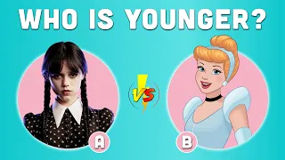 Guess Who's Younger | Wednesday vs Disney Character