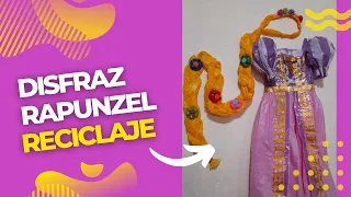 DIY. plastic Disney Princess dress👸 para niña. Disfraz Princesa Disney fácil con reciclaje ♻🤩MVRC♻