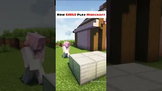 Minecraft: Boys Vs Girls Playing Minecraft #shorts