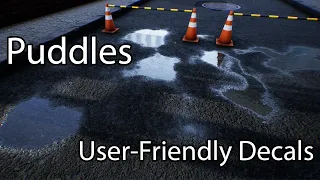 setup updates Puddles Decal unreal engine 4