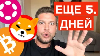 Биткоин и Шиба Ину 🚀  Еще 5 ДНЕЙ !!! Анализ полкадот