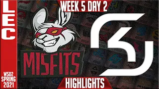 MSF vs SK Highlights | LEC Spring 2021 W5D2 | Misfits Gaming vs SK Gaming