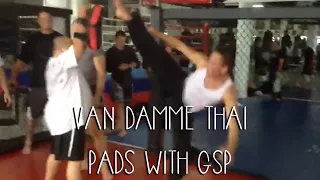 Jean Claude Van Damme demo with Georges St-Pierre