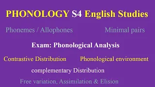 Phonology S4 English Studies Exam | introduction to linguistics| University| Online Bachelor Degree