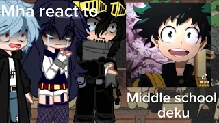 Mha react to middle school deku |repost|