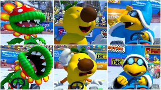Mario Kart 8 Deluxe DLC - Petey Piranha, Wiggler, Kamek Winning and Lossing Animations