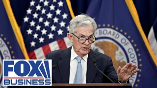 Jerome Powell holds a press conference after the Fed's interest rate decision