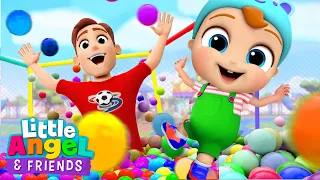 At The Playground! | Little Angel And Friends Kid Songs