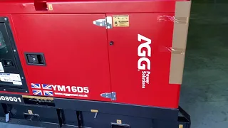 AGG 16KVA Generator with Yanmar 3TNV84T-GGE Engine, Stamford Alternator and Comap AMF25 Controller