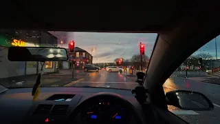 A Very Relaxing Sunset Car POV ASMR 4K - Volkswagen Polo