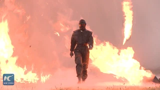 Walking through explosions! New Russian combat suit tested