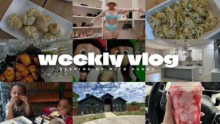 Weekly vlog | house hunting in DTX + cook a viral TikTok meal w/ me + try on haul + kids movie date