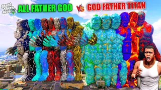 FRANKLIN STEALING ALL GOD FATHER TITAN POWERS TO TRANSFORM INTO ALL FATHER GOD IN GTA 5