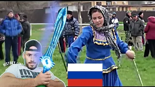 REACTION to Ойся ты ойся (Dancе with swords)