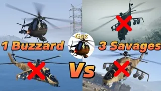 1 Buzzard vs a team of 3 Savages Dogfight!