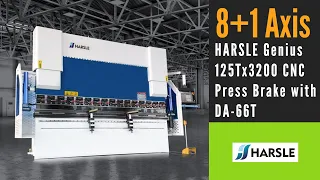 CNC Press Brake HARSLE Genius 125T3200  with DA 66T, sheet bending machine 8+1 Axis