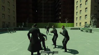 Neo from the Matrix fight Simulation in Unreal Engine 5