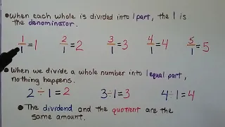 3rd Grade Math 8.6, Relate Fractions and Whole Numbers