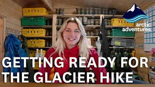 Getting ready for the glacier hike with Fie | Arctic Adventures