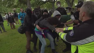 Protesters skirmish with police, Tulane says the protest was unregistered and unsanctioned