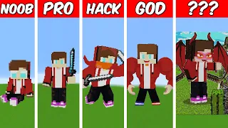 MAIZEN JJ AND MIKEY Pixel Art Build in Minecraft ! Noob vs Pro vs Hacker vs God Minecraft Animation