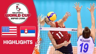 USA vs. SERBIA - Highlights | Women's Volleyball World Cup 2019