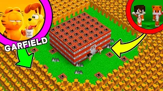 1,000,000 DE GARFIELD: FUERA DE CASA VS CASA DE TNT 😱💥 | RETO DE LA BASE VS GARFIELD LA PELICULA