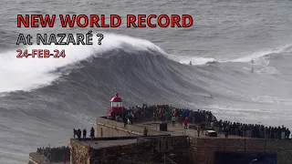 NAZARÉ - PORTUGAL, A BATTLE FOR THE WORLD RECORD #surf #nazaresurf #worldrecord