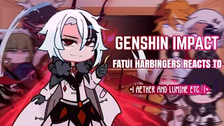 ♥️✨ Genshin Impact Fatui Harbingers Reacts to the twins || Gacha Club || read desc