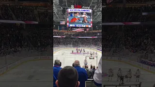 New York Islanders fans sing the National anthem - January 1 2022 vs Edmonton Oilers