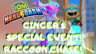 Talking Tom Hero Dash Run - Ginger Vs. Special Event! Raccoon Chase!