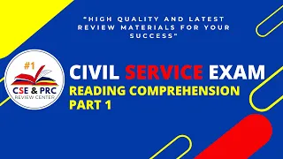 Civil Service Exam Drill for 2024 (READING COMPREHENSION PART 1)