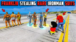 Franklin And Shinchan😱 Stealing Three Brand New Ironman🔥 Suits in GTA 5 !😱 #gta5