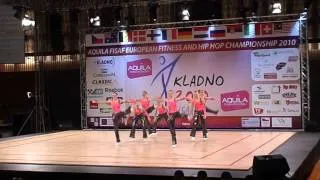 Scarlet Roses, aerobics team FISAF European Champiomship 2010, Kladno, Czech Republik