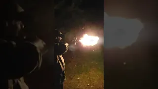 Rapid fire night shoot with the Mini 14 5.56 rifle! Rock'n  Roll!