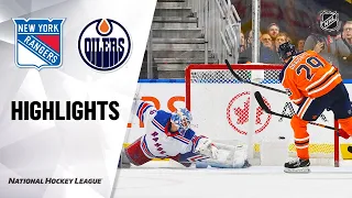 NHL Highlights | Rangers @ Oilers 12/31/19