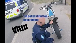 Poliisit pysäyttää temmin