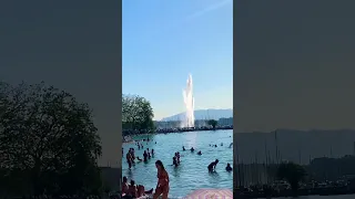 🇨🇭Швейцария | ЖЕНЕВСКИЙ ПЛЯЖ И МОЩНЫЙ ФОНТАН⛲️🏖️😍