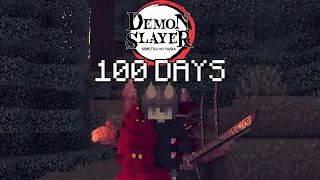 I Played Minecraft Demon Slayer As A DEMON For 100 DAYS… This Is What Happened